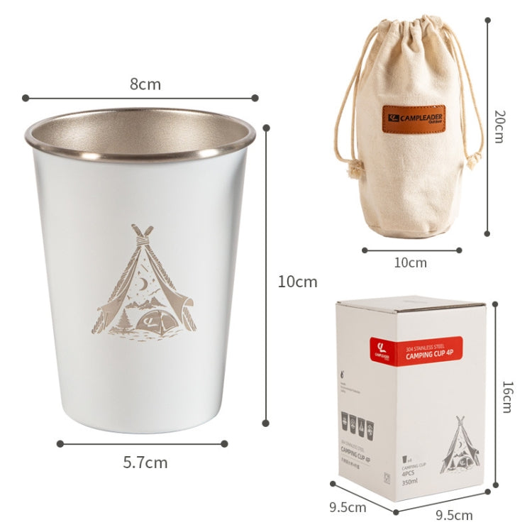 4 PCS / Set Outdoor Picnic Stainless Steel Cup