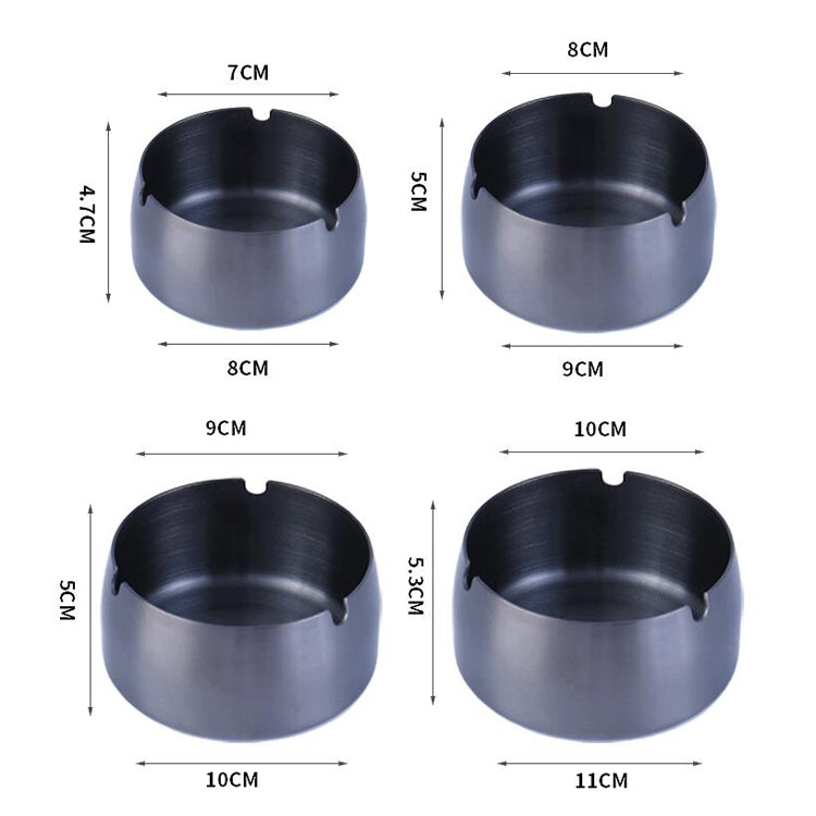 Thickened Stainless Steel Ashtray Windproof And Drop-Proof Ashtray