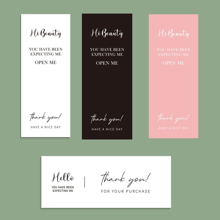 50 Sheets / Bag Rectangular Sticker Gift Box Sealed Sticker Packaging Supplies