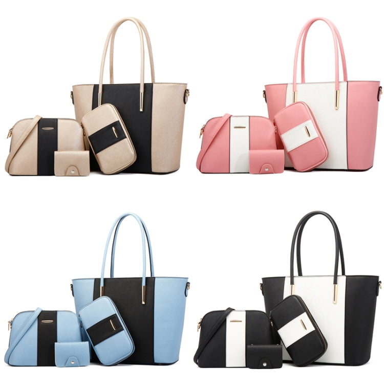 20822 4 in 1 Fashion Diagonal Handbags PU Large-Capacity Bag