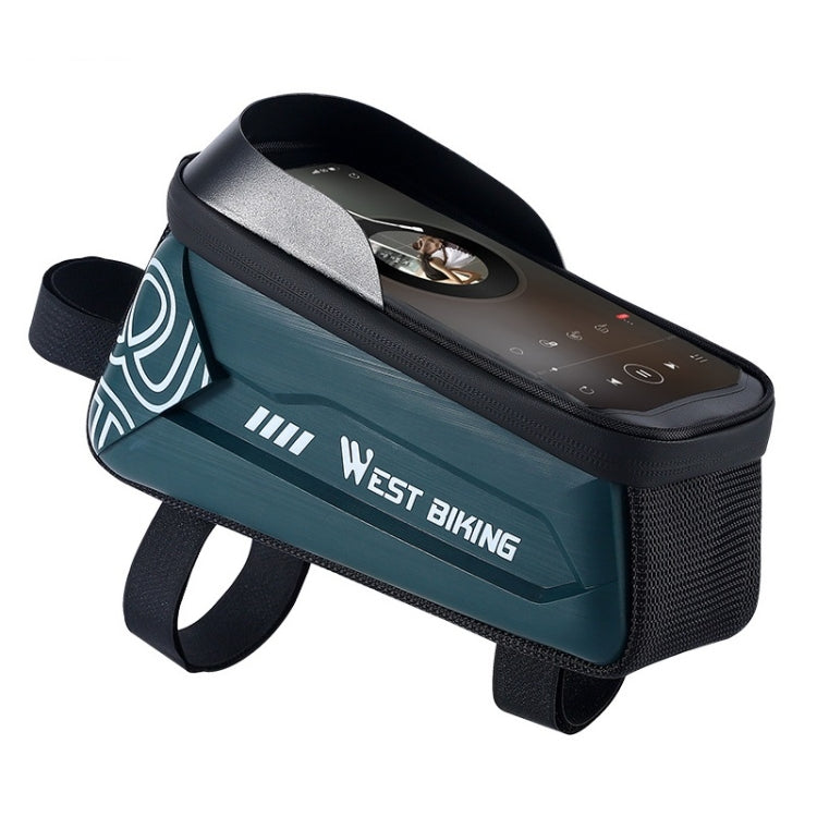 WEST BIKING Bicycle Upper Tube 2.2L Hard Shell Bag For 7.4 Inch Mobile Phone