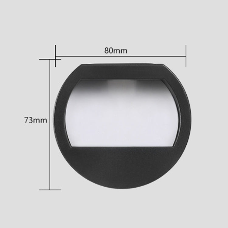 Solar Outdoor Waterproof LED Round Wall Lamp Stair Light