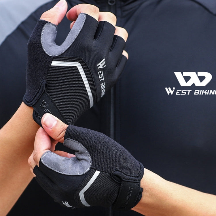 WEST BIKING YP0211222 Bicycle Riding Shock-Absorbing Half-Finger Gloves