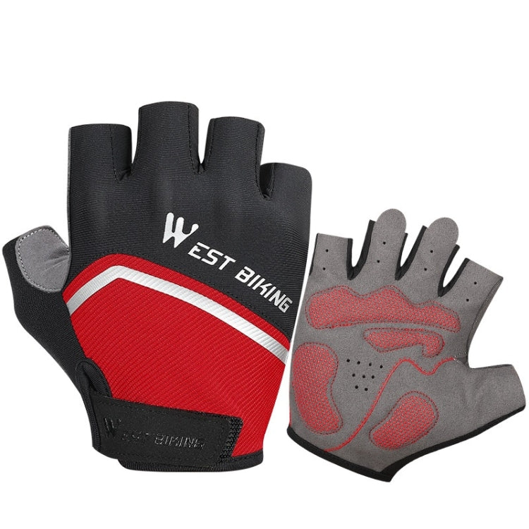 WEST BIKING YP0211222 Bicycle Riding Shock-Absorbing Half-Finger Gloves