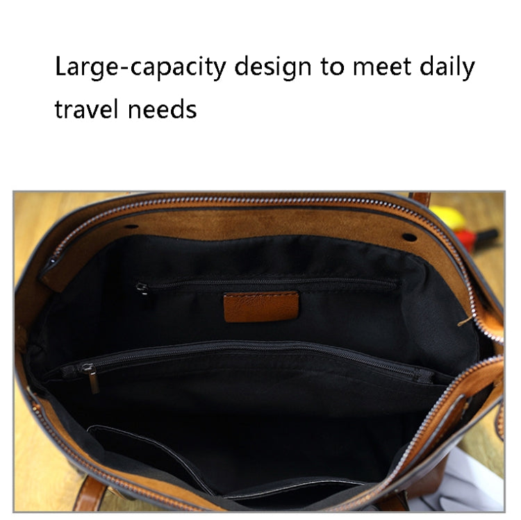 888-G9 Oil Wax Leather All-Match Fashion Handbag