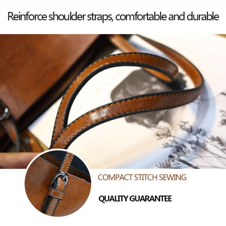 888-G9 Oil Wax Leather All-Match Fashion Handbag