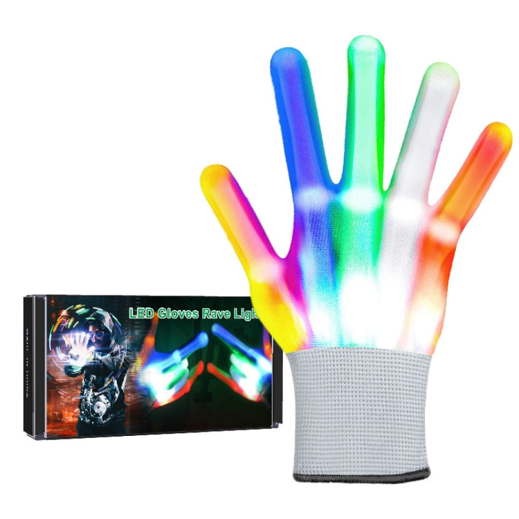 1 Pairs Hand Bones LED Glowing Gloves