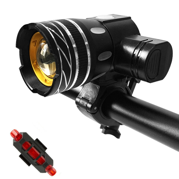 7602 LED USB Charging Telescopic Zoom Bicycle Front Light, Specification: