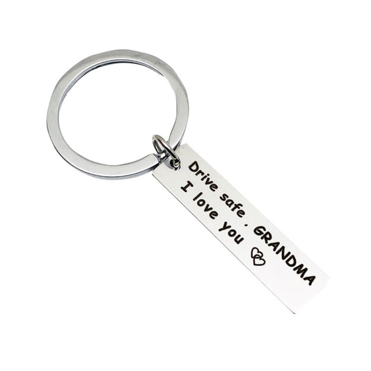 10 PCS C1010 Drive Safe Stainless Steel Tag Keychain