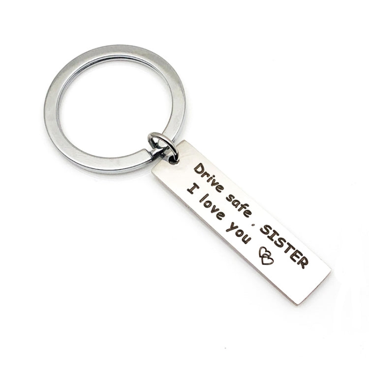 10 PCS C1010 Drive Safe Stainless Steel Tag Keychain