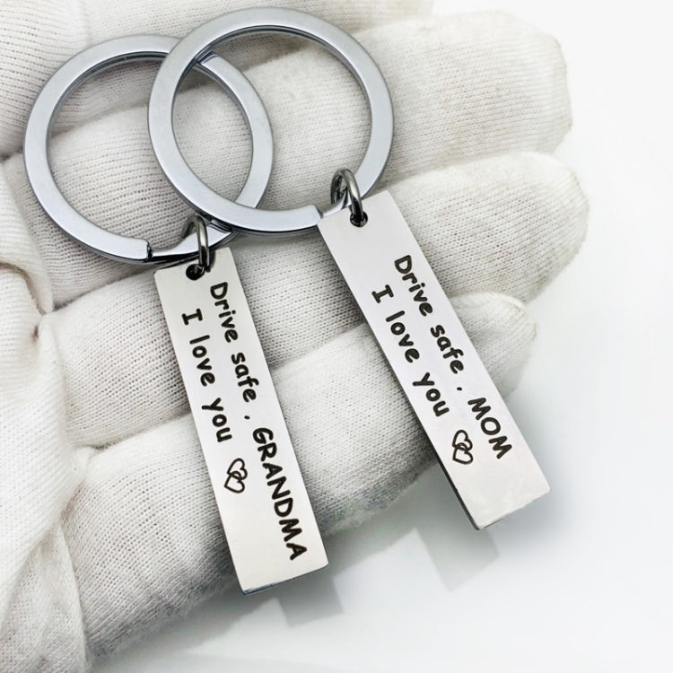 10 PCS C1010 Drive Safe Stainless Steel Tag Keychain