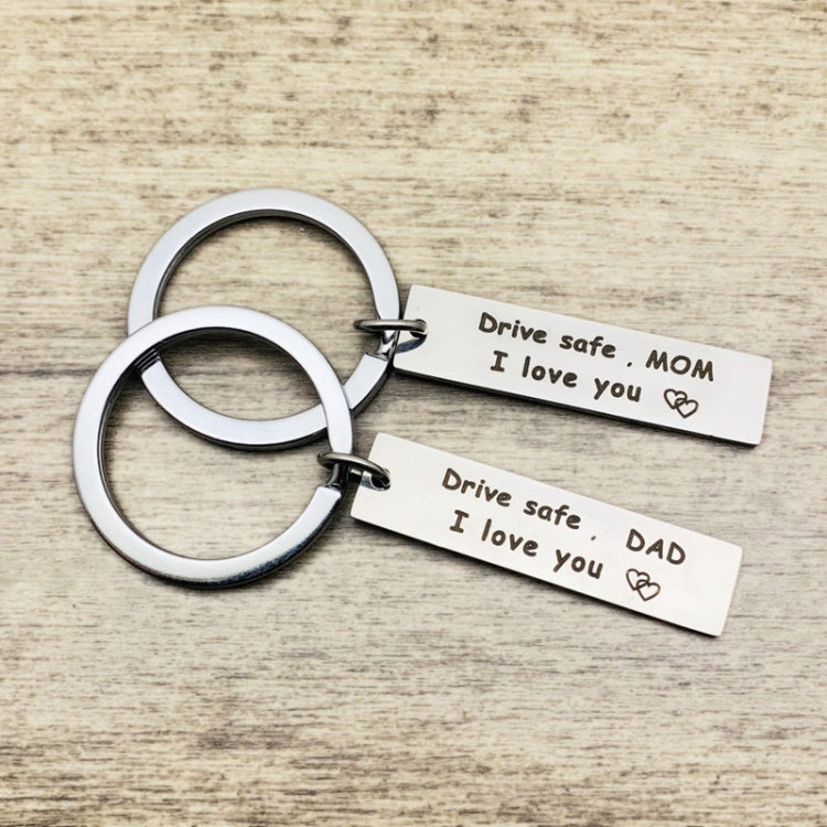10 PCS C1010 Drive Safe Stainless Steel Tag Keychain