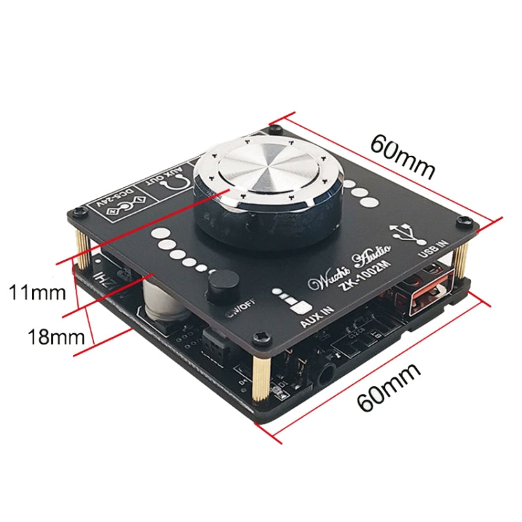 ZK-1002M Mini Stereo Bluetooth Audio Receiver D Class Digital Power Plate Module