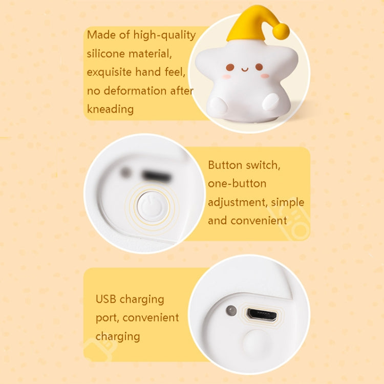Silicone Star Colorful Bedside Night Light, Spec: