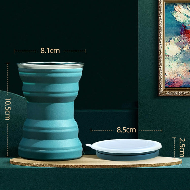 AK1313 320ml Portable Silicone Folding Water Cup With Lid