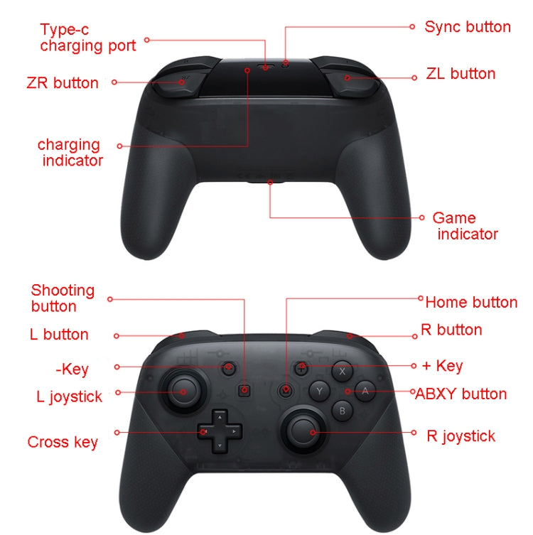 L-0326 Wireless Gamepad For Switch Pro,Style: