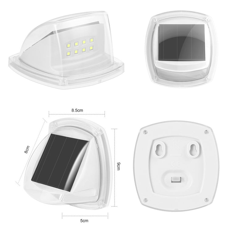 8 LED Outdoor Solar Courtyard Waterproof Wall Light
