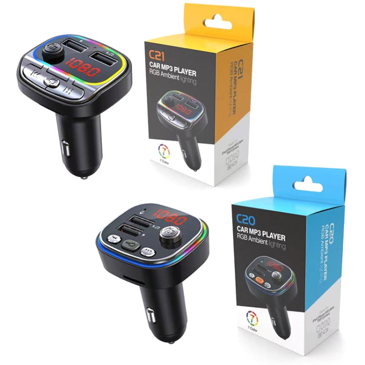 USB Car Bluetooth MP3 Music Player With Colorful Lights