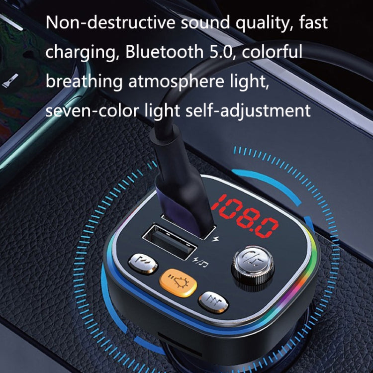USB Car Bluetooth MP3 Music Player With Colorful Lights