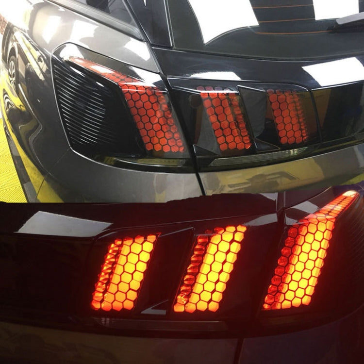 5 PCS Car Honeycomb Tail Lamp Film Universal Personality Modified Light Film Sticker