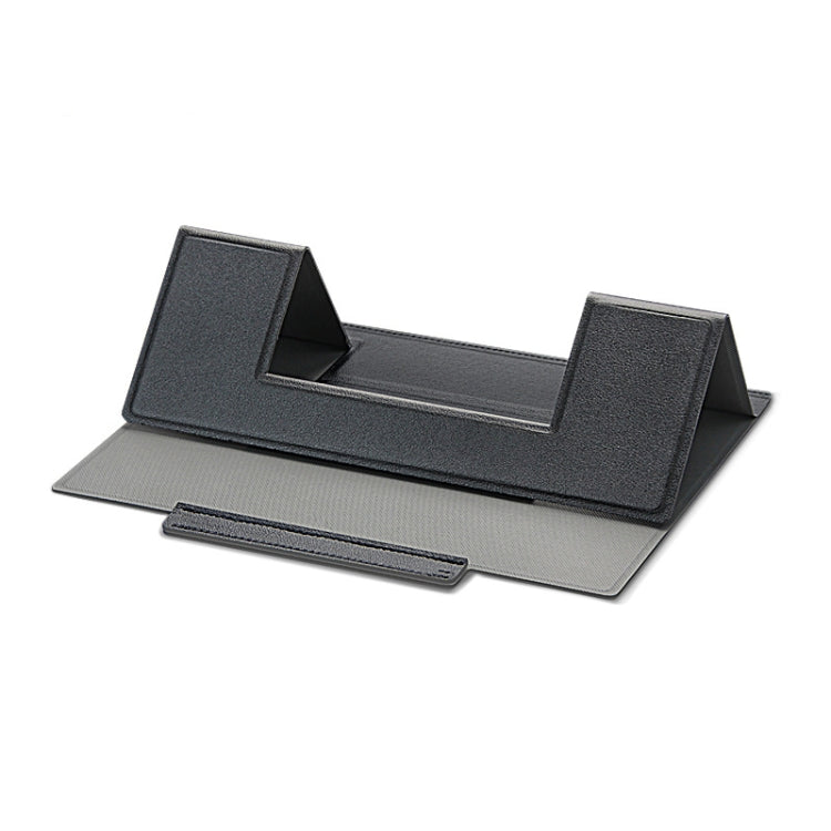 Laptop Leather Folding Stand Tablet Phone Holder, Leather Folding Stand