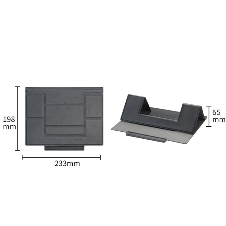 Laptop Leather Folding Stand Tablet Phone Holder, Leather Folding Stand