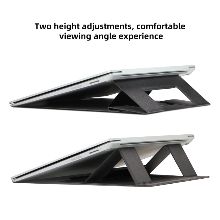 Laptop Leather Folding Stand Tablet Phone Holder, Leather Folding Stand