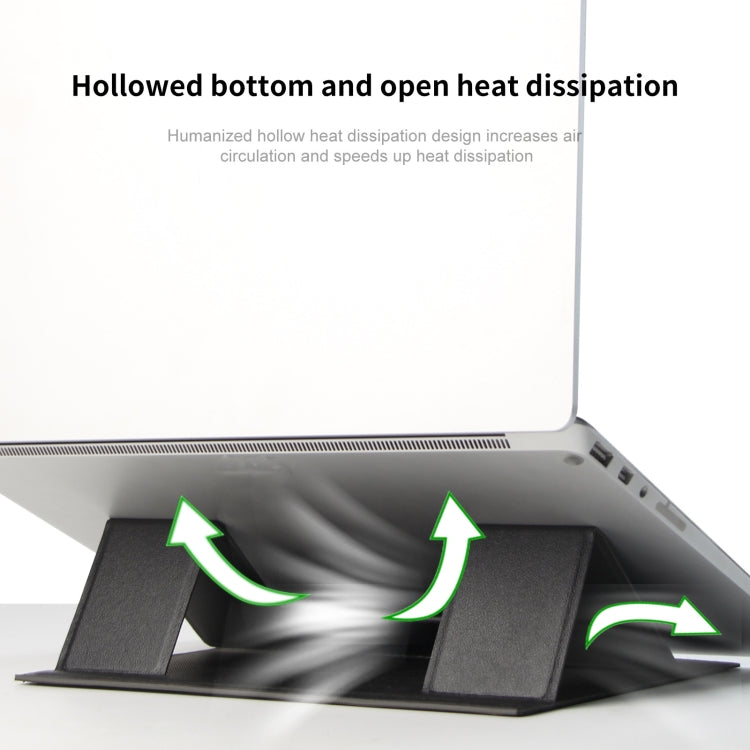 Laptop Leather Folding Stand Tablet Phone Holder, Leather Folding Stand