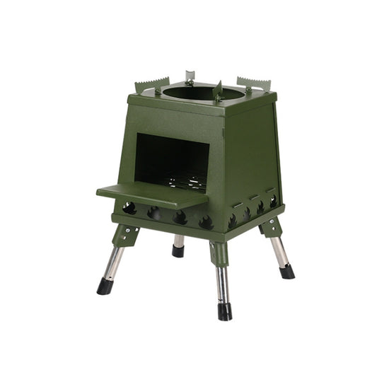 Outdoor Camping Folding Portable Barbecue Wood Stove, Size: