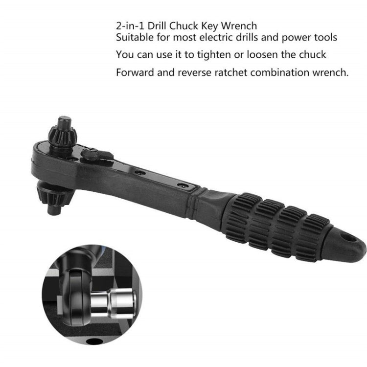 2 In 1 Hardened Drill Chuck Key Wrench