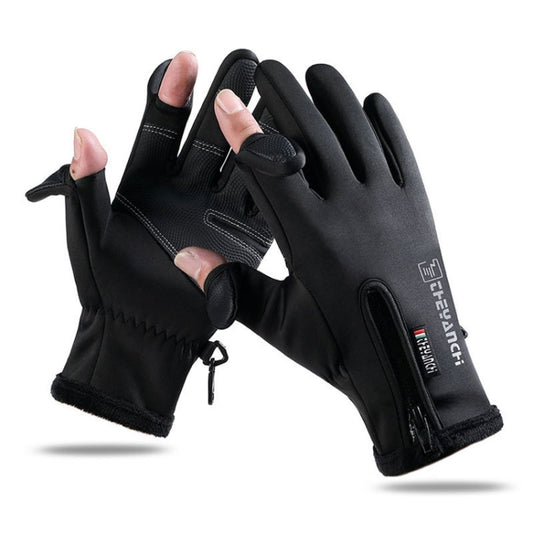 Outdoor Sports Riding Warm Gloves Touch Screen Fingerless Fishing Gloves