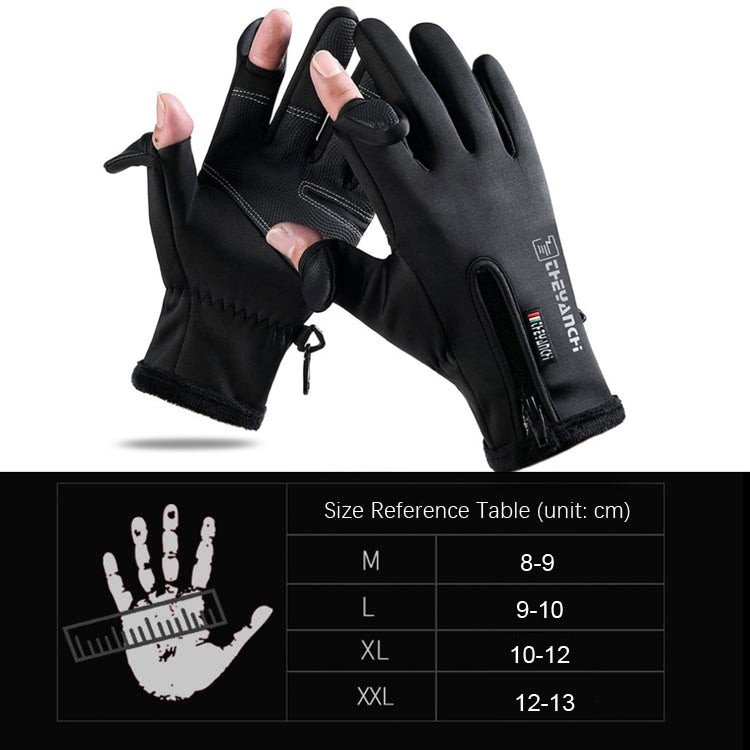Outdoor Sports Riding Warm Gloves Touch Screen Fingerless Fishing Gloves