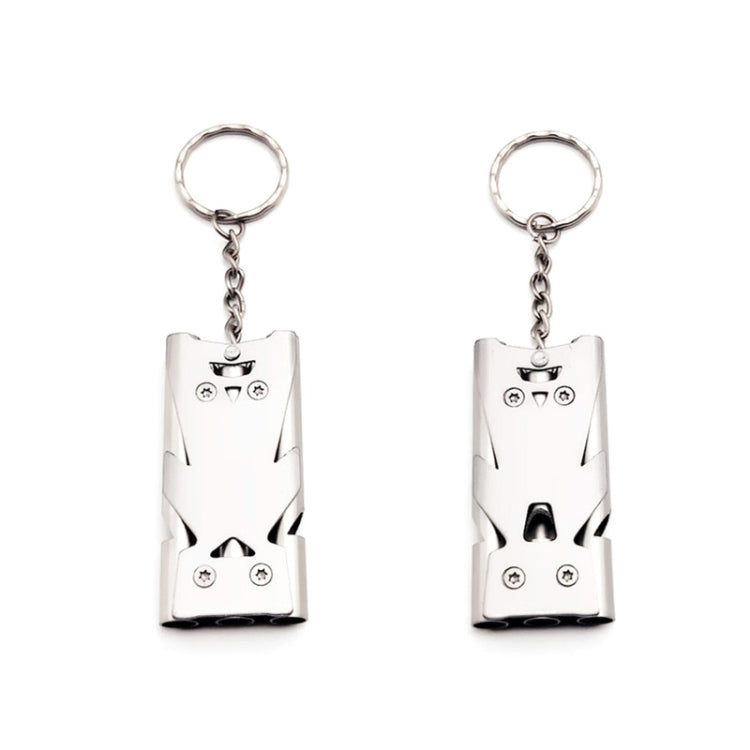 Outdoor High Decibel Stainless Steel Three-Tube Survival Rescue Whistle