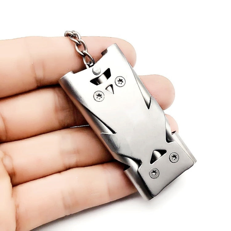 Outdoor High Decibel Stainless Steel Three-Tube Survival Rescue Whistle