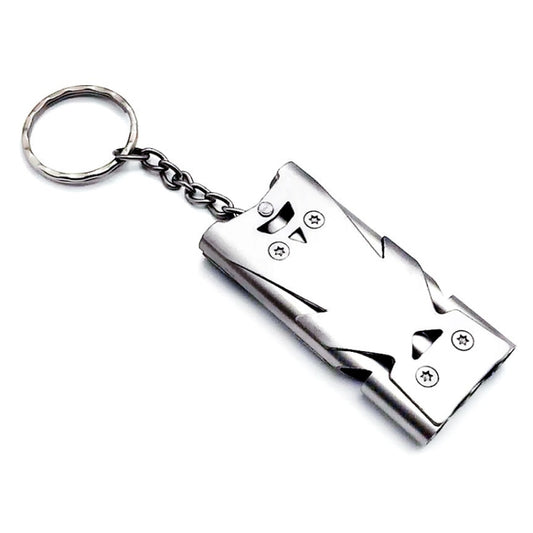 Outdoor High Decibel Stainless Steel Three-Tube Survival Rescue Whistle