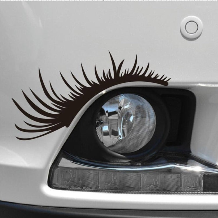 1pair Car Big Lamp Eyebrow Sticker Sexy Eye Eyelash Car Sticker