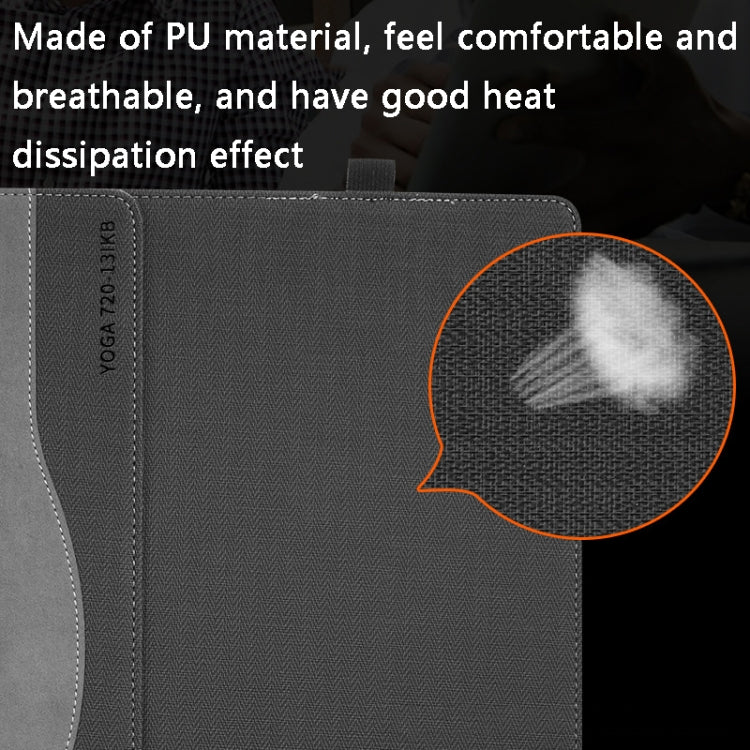 Laptop PU Leather Protective Case, For Lenovo Yoga 720-13, For Lenovo Yoga 730-13, For Lenovo Yoga 720-15