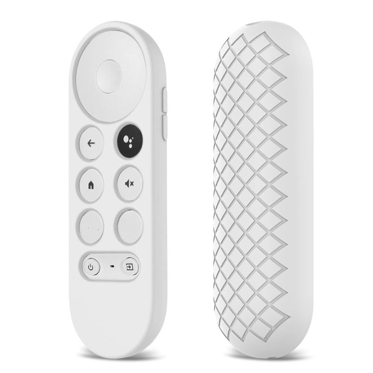 2 PCS Silicone Protective Shell for Google Chromecast 2020 Remote Control, (Black), (Silver Gray), (Sky Blue), (White), (Pink), Red)