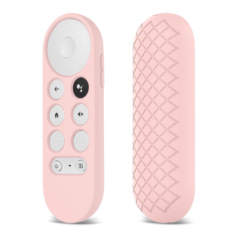 2 PCS Silicone Protective Shell for Google Chromecast 2020 Remote Control, (Black), (Silver Gray), (Sky Blue), (White), (Pink), Red)