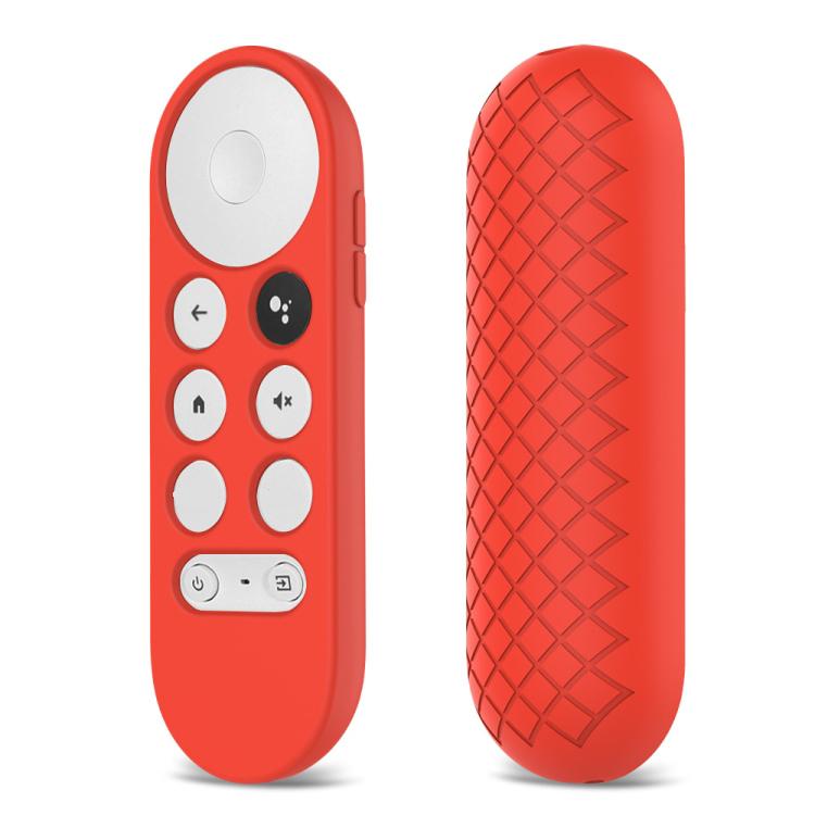 2 PCS Silicone Protective Shell for Google Chromecast 2020 Remote Control, (Black), (Silver Gray), (Sky Blue), (White), (Pink), Red)