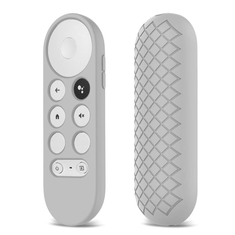 2 PCS Silicone Protective Shell for Google Chromecast 2020 Remote Control, (Black), (Silver Gray), (Sky Blue), (White), (Pink), Red)