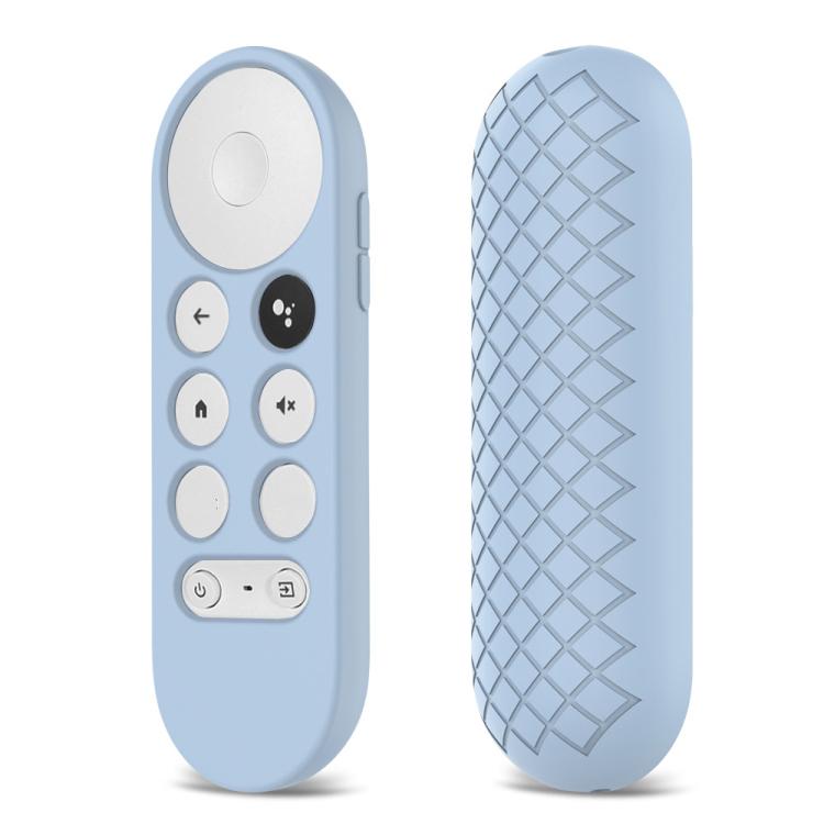 2 PCS Silicone Protective Shell for Google Chromecast 2020 Remote Control, (Black), (Silver Gray), (Sky Blue), (White), (Pink), Red)