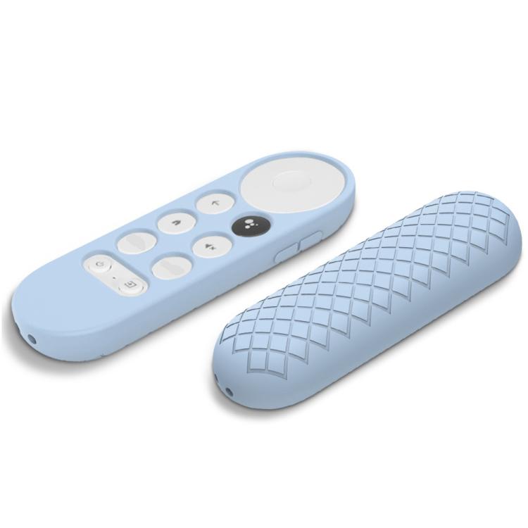 2 PCS Silicone Protective Shell for Google Chromecast 2020 Remote Control, (Black), (Silver Gray), (Sky Blue), (White), (Pink), Red)