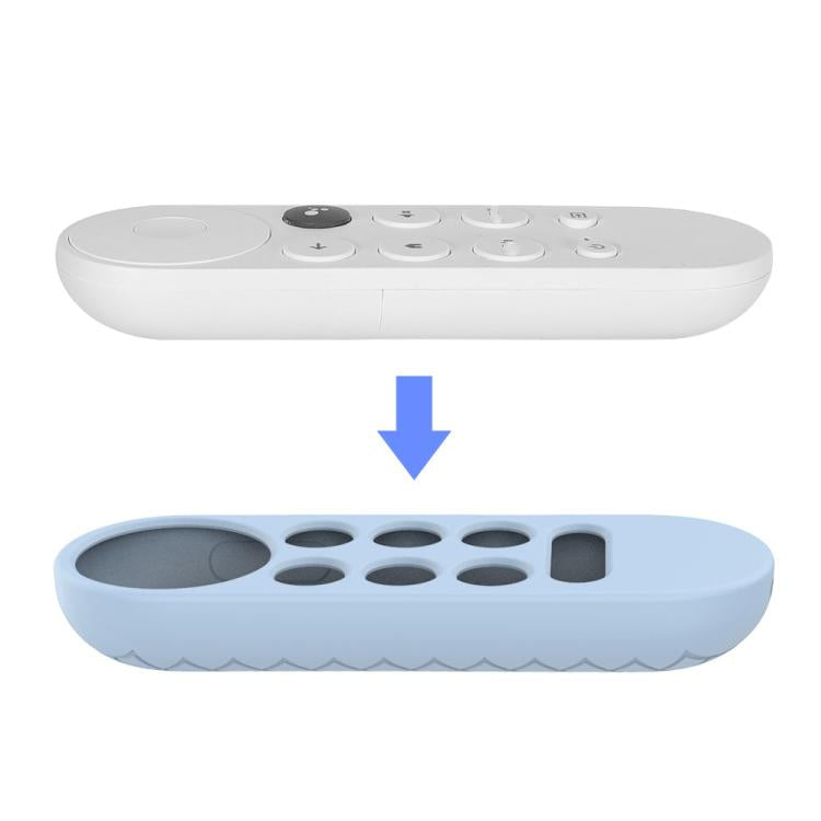 2 PCS Silicone Protective Shell for Google Chromecast 2020 Remote Control, (Black), (Silver Gray), (Sky Blue), (White), (Pink), Red)