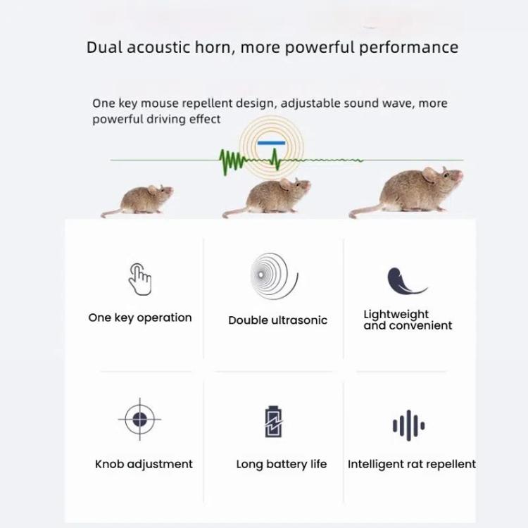 Removable Rechargeable Ultrasonic Bat-proof Mouse Repellent