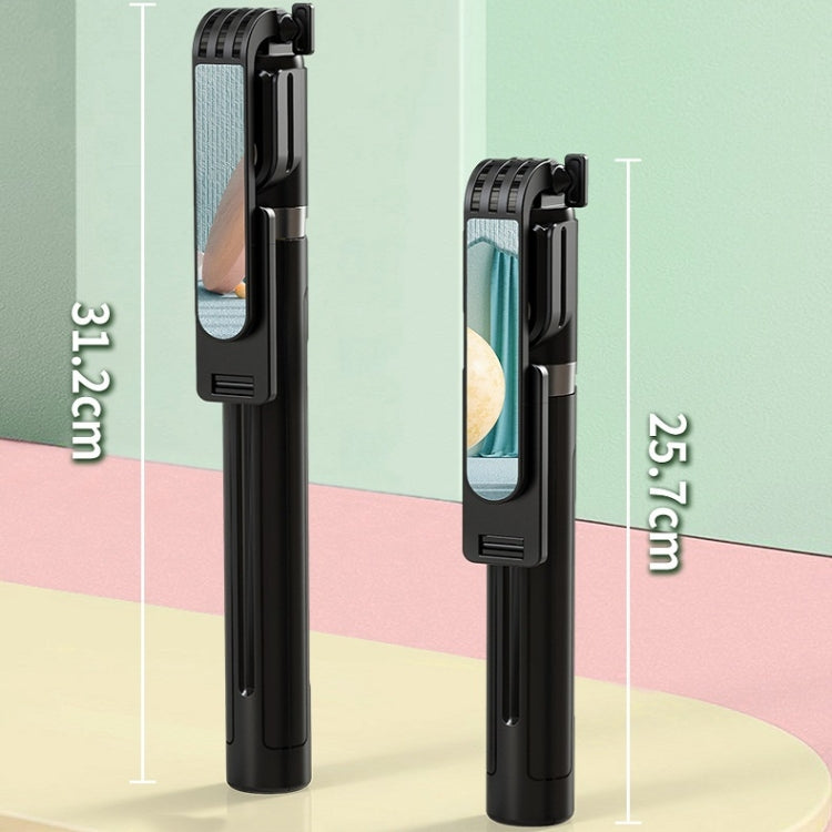 Integrated Bluetooth Selfie Stick With Vibrato Remote Control Makeup Mirror