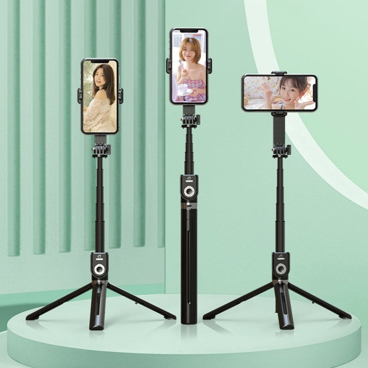 Integrated Bluetooth Selfie Stick With Vibrato Remote Control Makeup Mirror