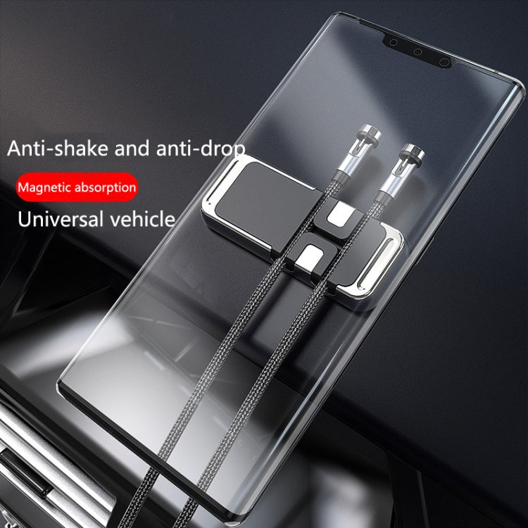 S15 Magnetic Aluminum Alloy Bracket Data Cable Storage Sticker Car Phone Holder