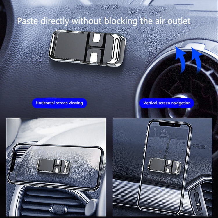 S15 Magnetic Aluminum Alloy Bracket Data Cable Storage Sticker Car Phone Holder