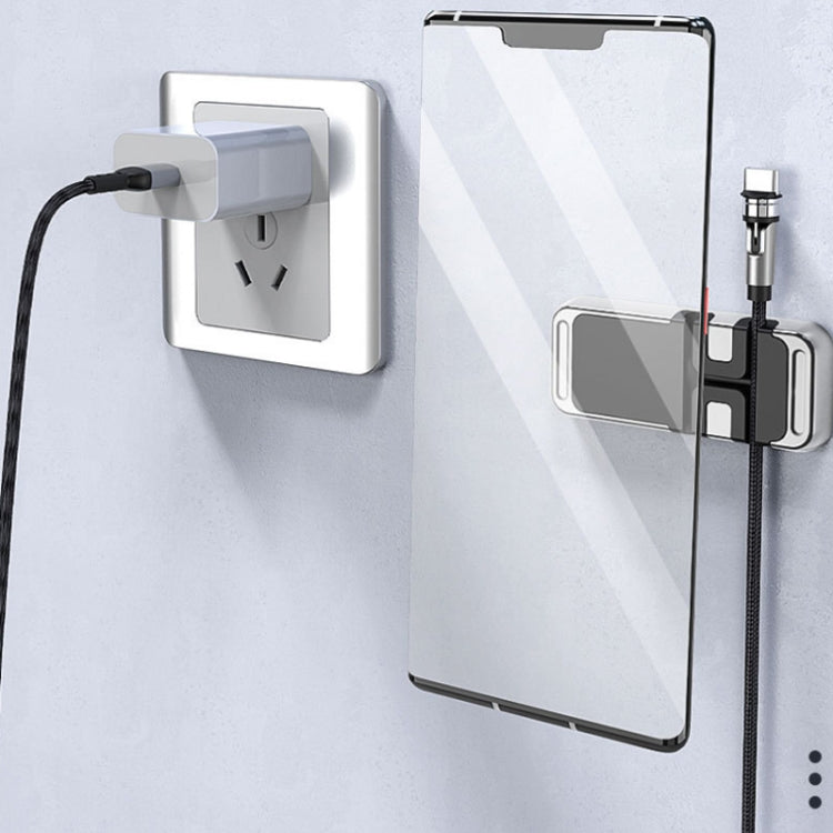 S15 Magnetic Aluminum Alloy Bracket Data Cable Storage Sticker Car Phone Holder